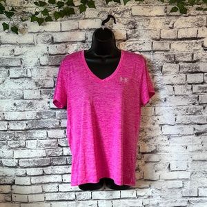 Under Armored Pink Women's UA Tech™ Twist V-Neck Size L